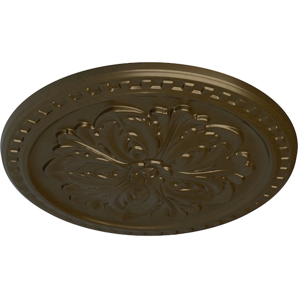 Emeryville Ceiling Medallion, Hand-Painted Brass, 16 7/8OD X 5/8P